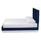 Baxton Studio Fabrico Glam and Luxe Navy Blue Velvet Upholstered and Gold Metal Queen Size Platform Bed 214-10941-ZORO - alternate 3